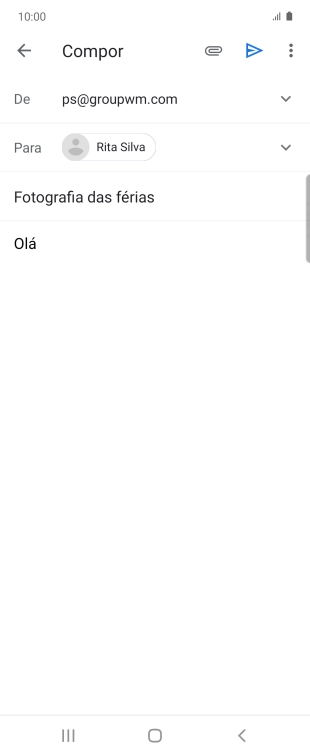 Prima o ícone de anexo.