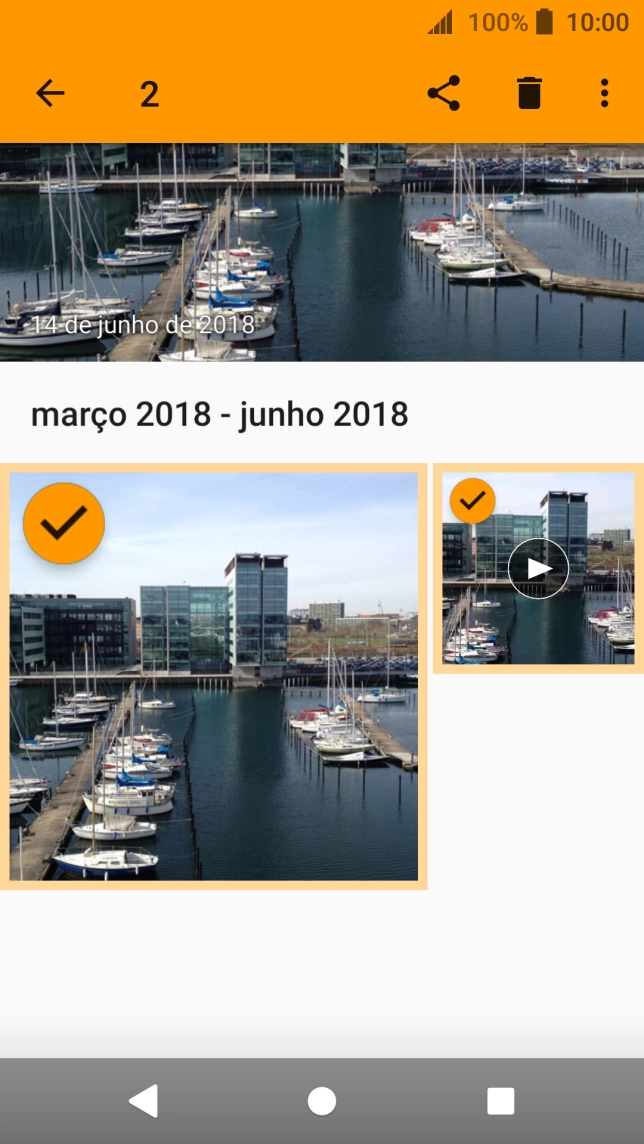 Prima o ícone para partilhar.