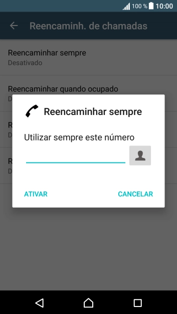 Introduza 123 e prima ATIVAR.
