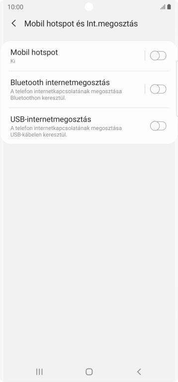 Válaszd a Mobil hotspot lehetőséget.