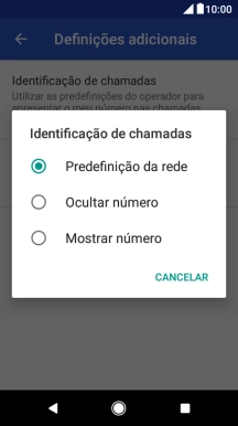 Prima Mostrar número para ativar a visualização do seu número.