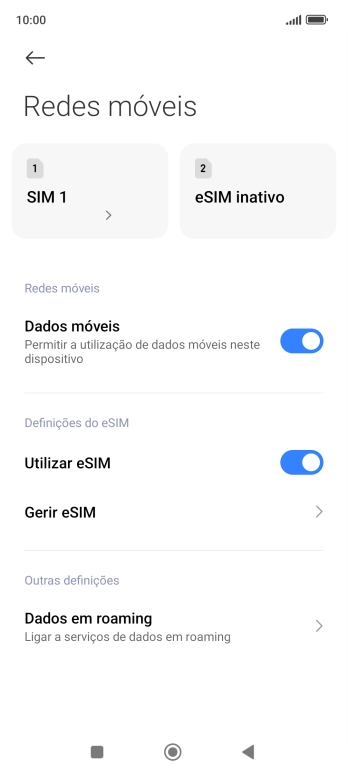 Prima Gerir eSIM.