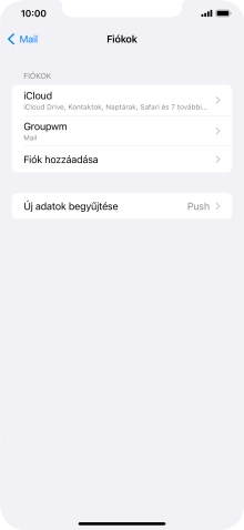 Kattints az imént létrehozott e-mail-fiók nevére.