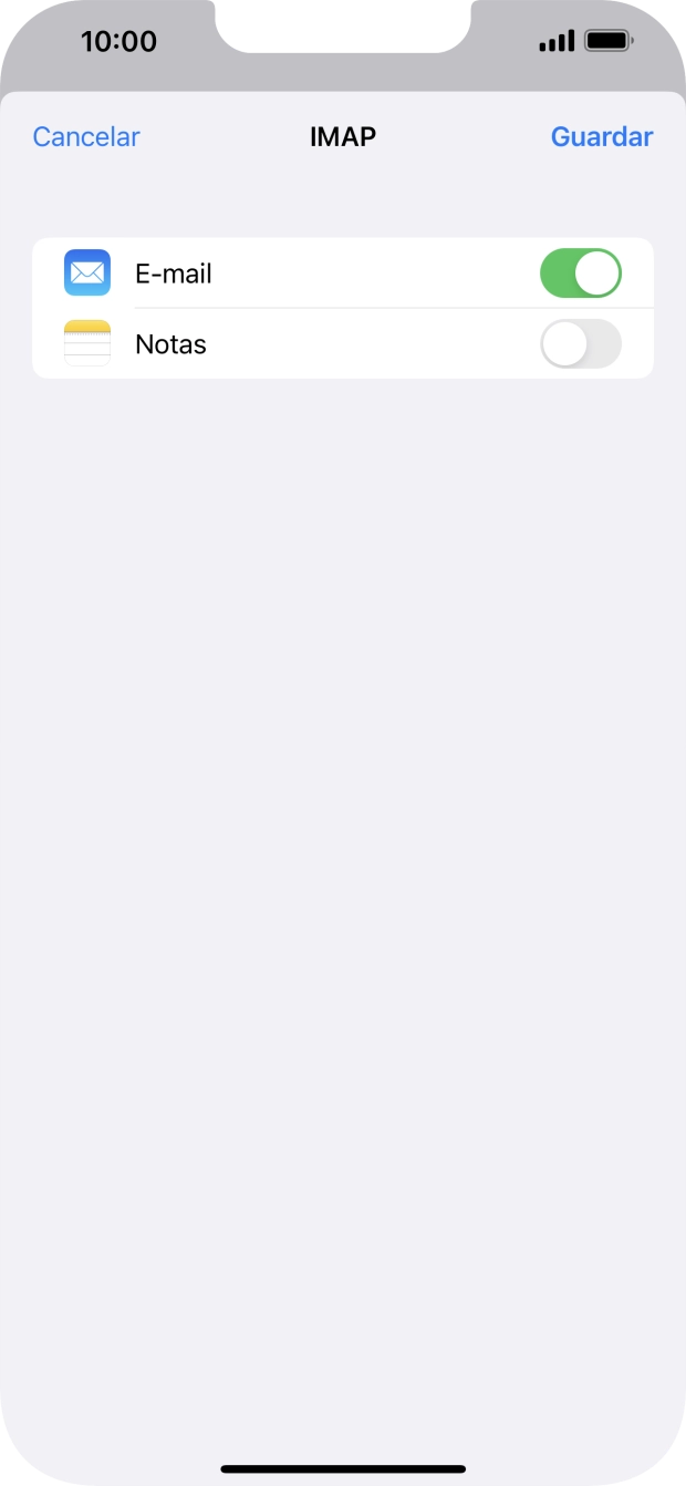 Prima Guardar. A sua conta de e-mail está agora configurada. Se pretender escolher definições adicionais para o servidor de receção e envio, siga os passos seguintes.