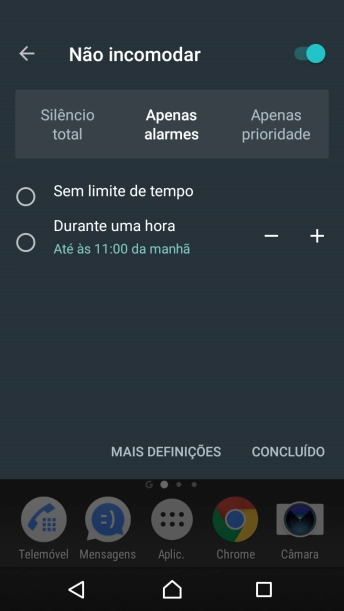 Se ativar a função, prima CONCLUÍDO.