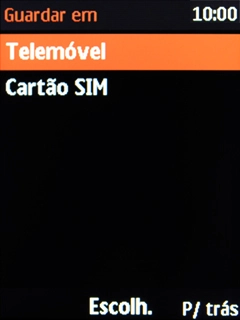 Escolha Telemóvel.