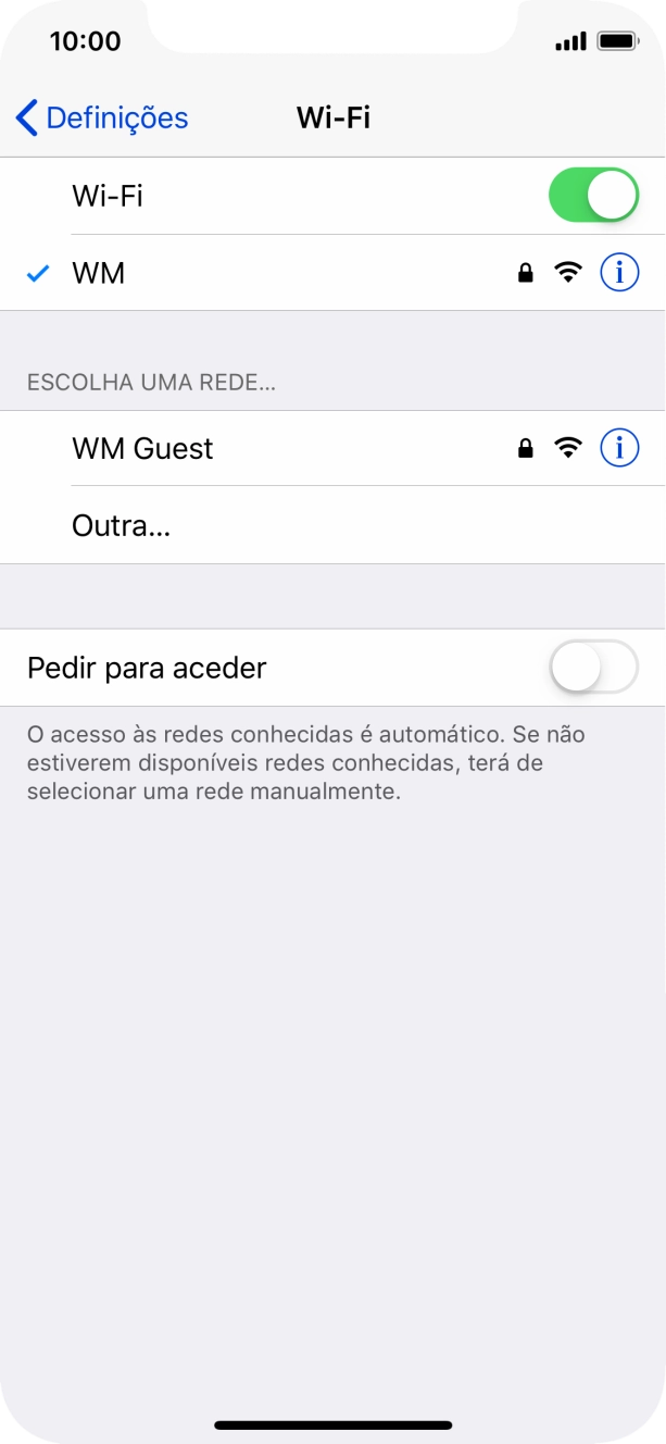 Para voltar ao ecrã inicial, deslize o dedo de baixo para cima a partir da base do ecrã.