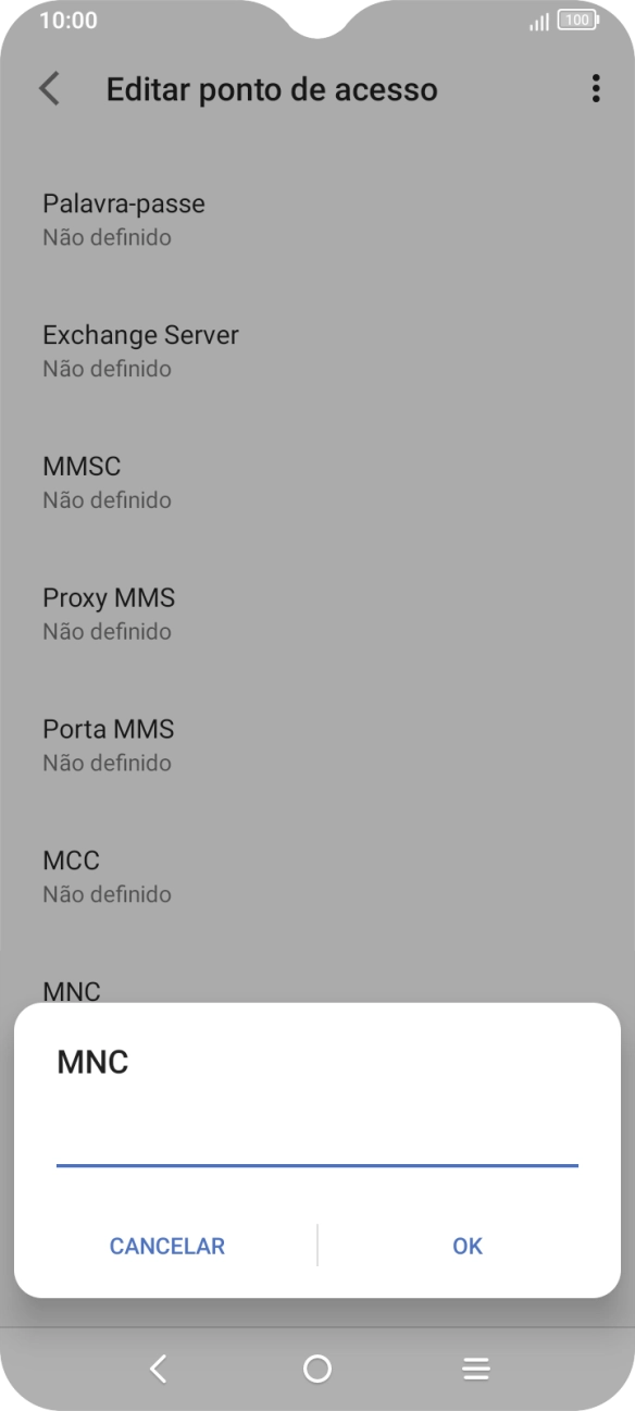 Introduza 01 e prima OK.