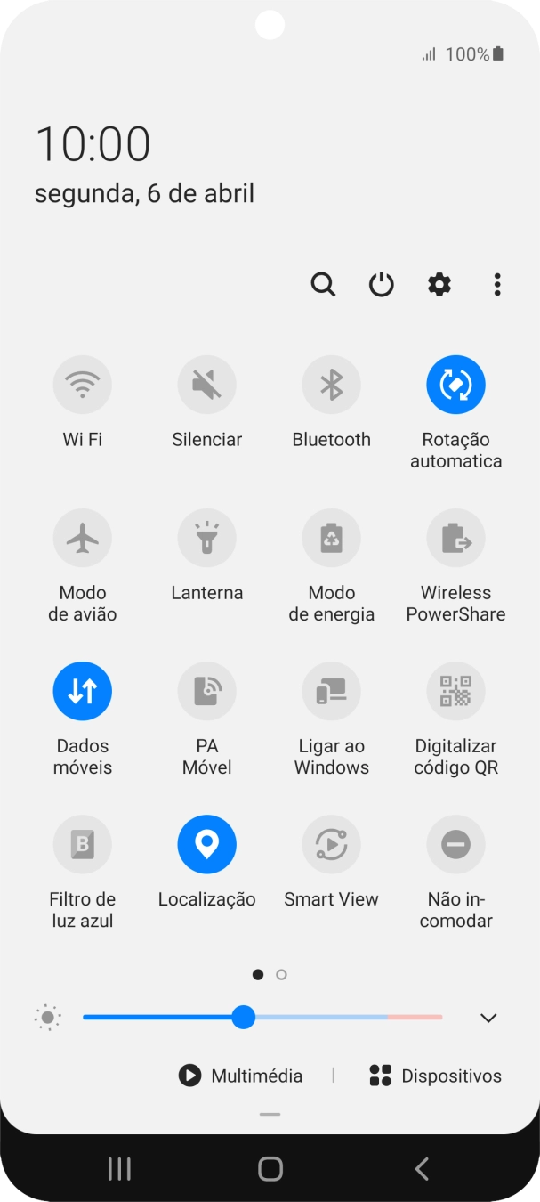 Prima o ícone de definições.