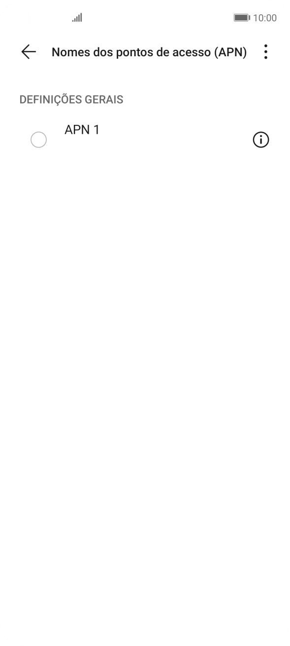 Prima o ícone de menu.