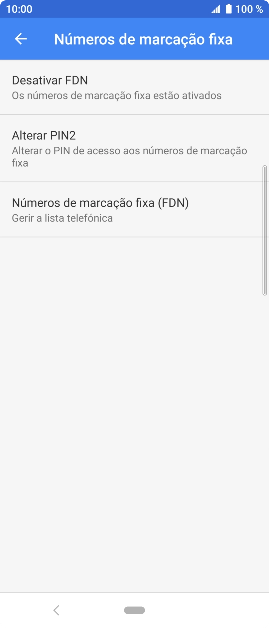 Prima Desativar FDN para desativar a marcação permitida.