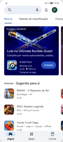 Prima o ícone de perfil.