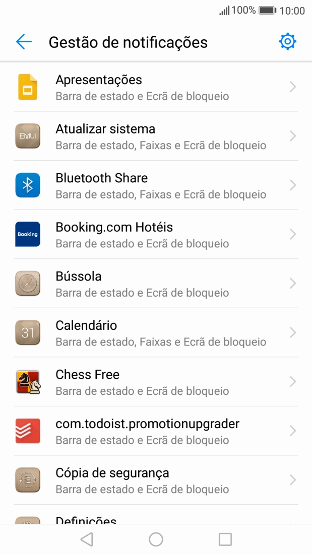 Prima a app pretendida.