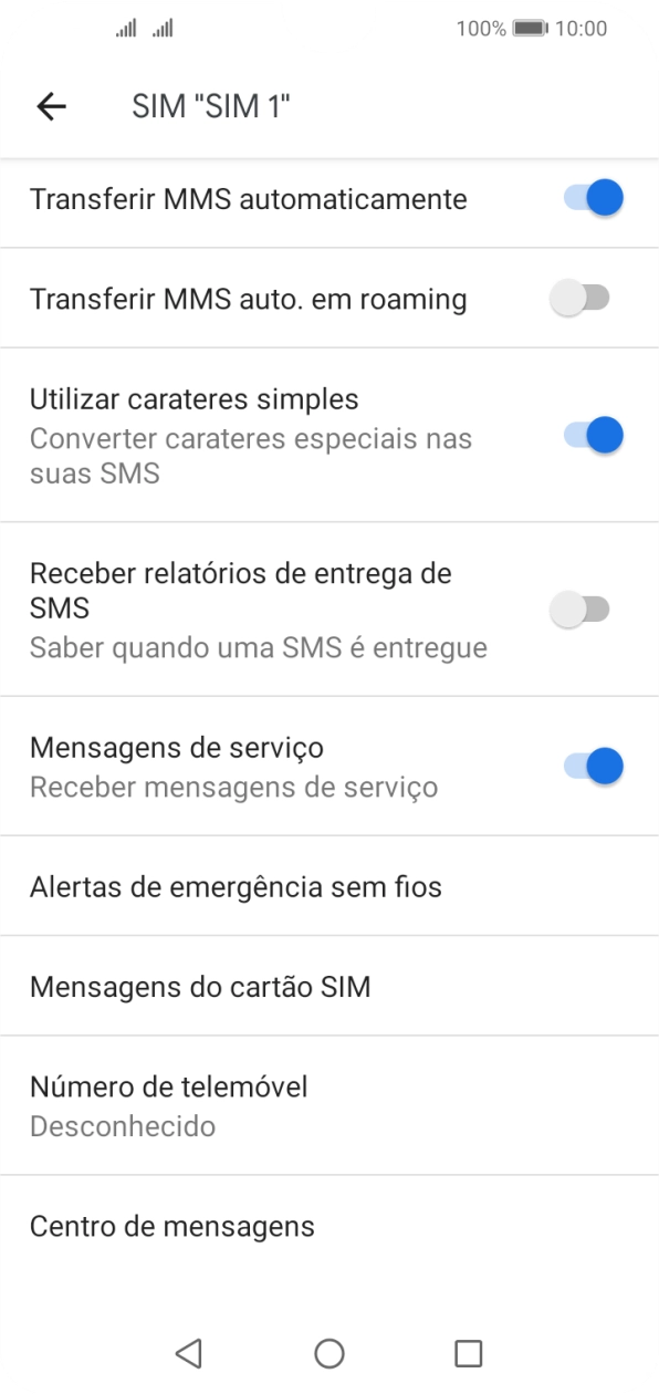 Prima Centro de mensagens.