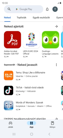 Kattints a keresés mezőre.