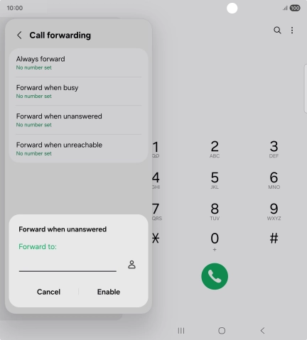 Key in +61101 and press Enable.