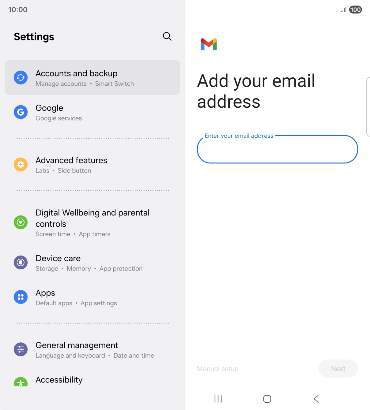Press the field below Press the field below