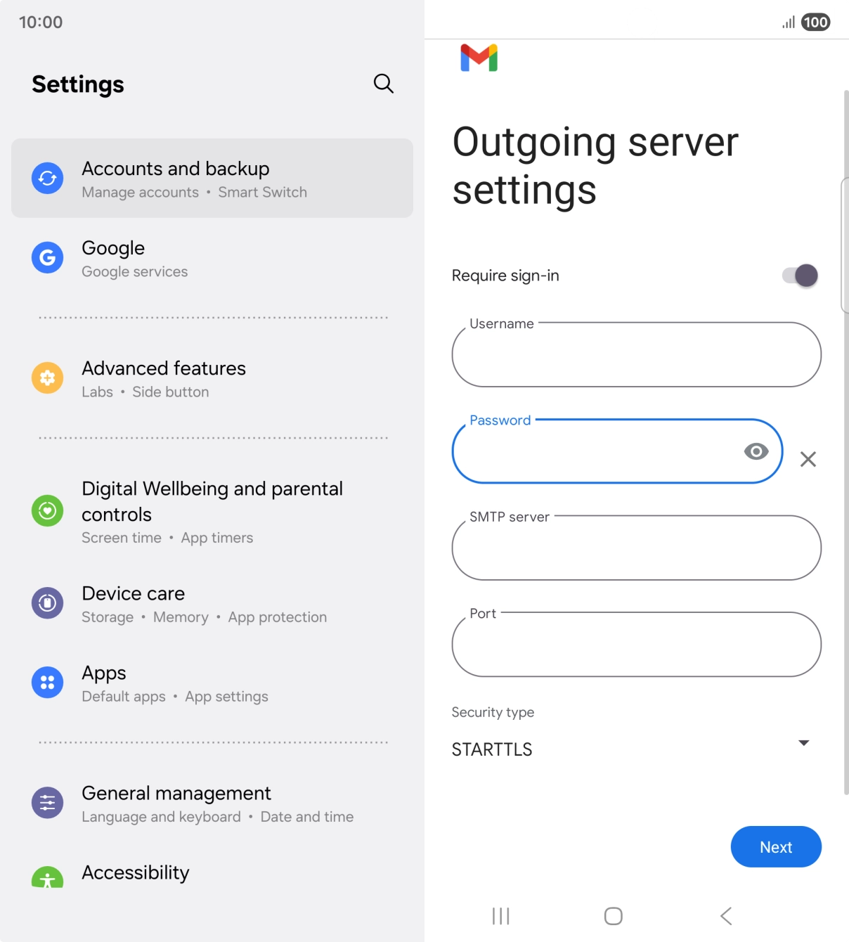 Press the field below Press the field below