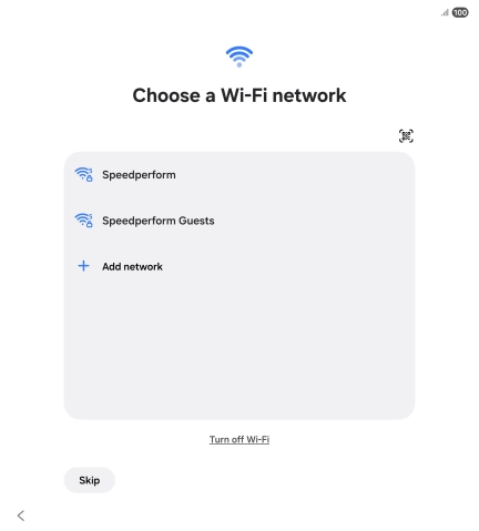 Press the required Wi-Fi network.