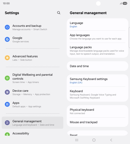 Press Date and time.