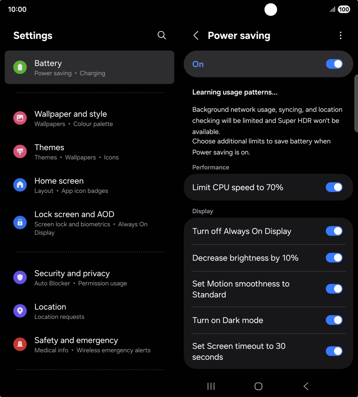 Press the indicators next to the required settings. Press the indicators next to the required settings.