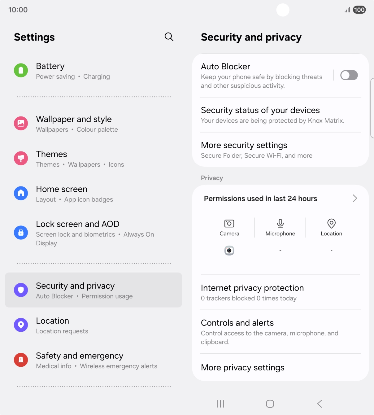 Press More security settings. Press More security settings.