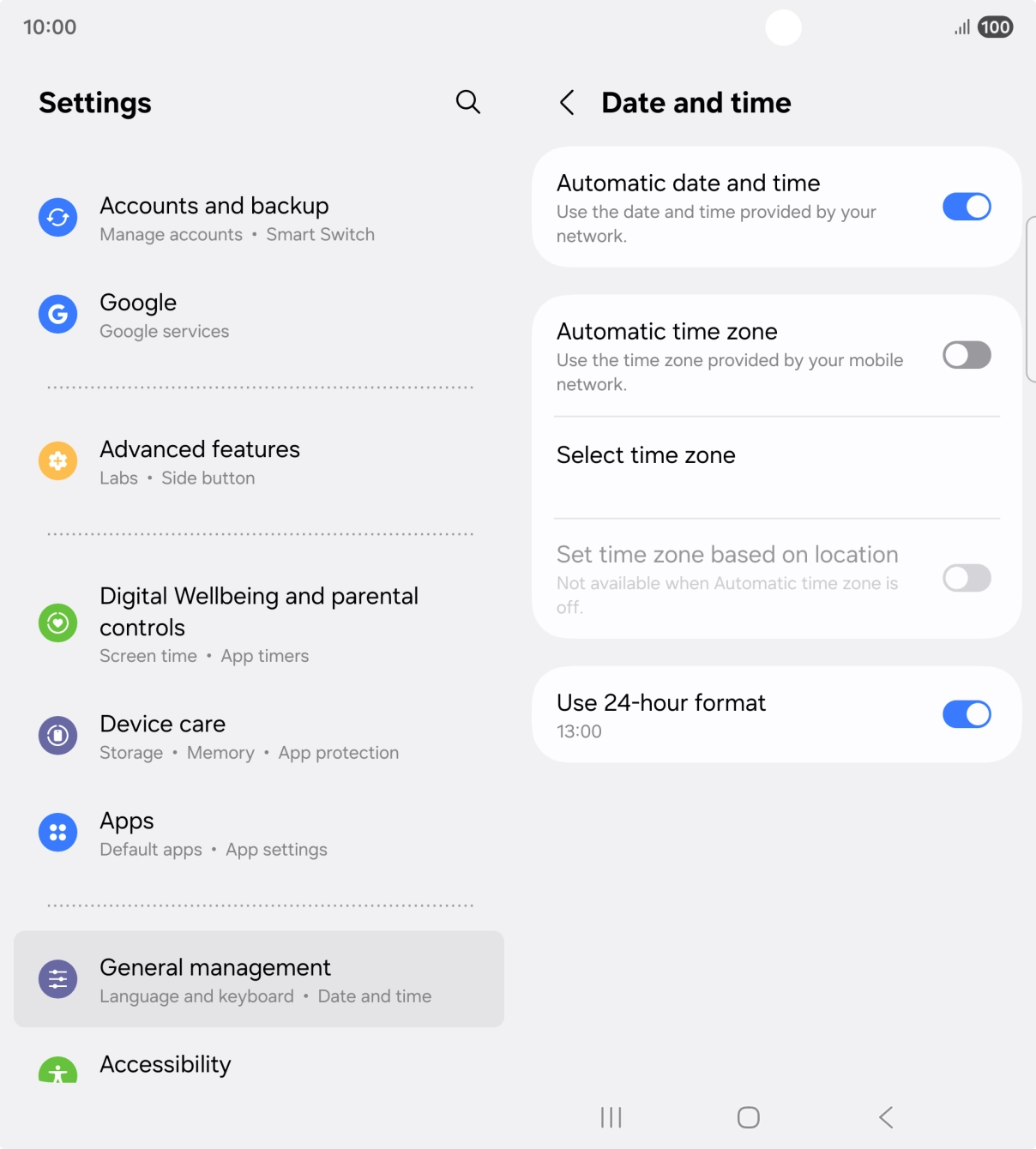Press the indicator next to 
