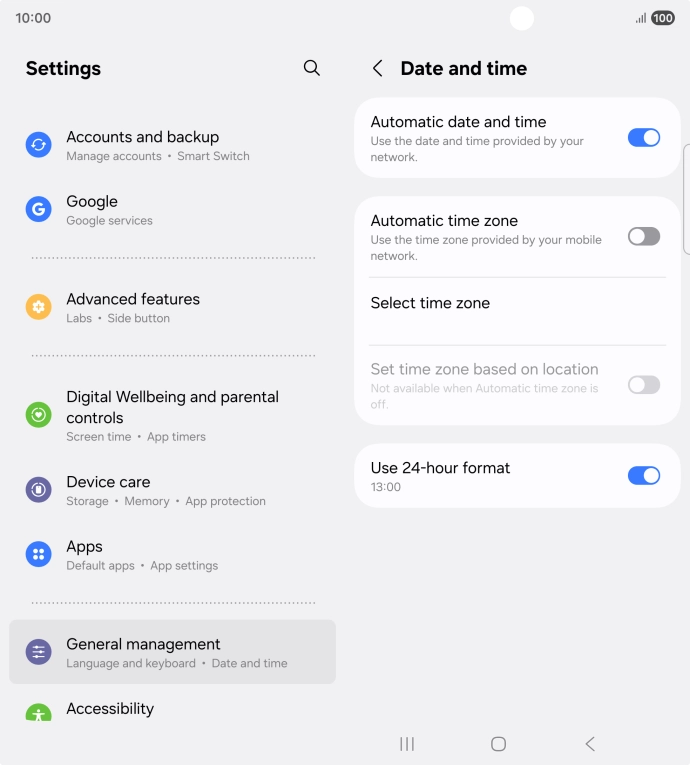 Press the indicator next to 