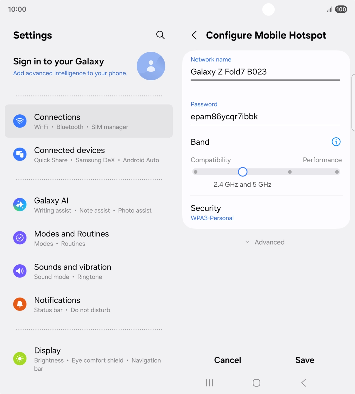 Press the field below 
