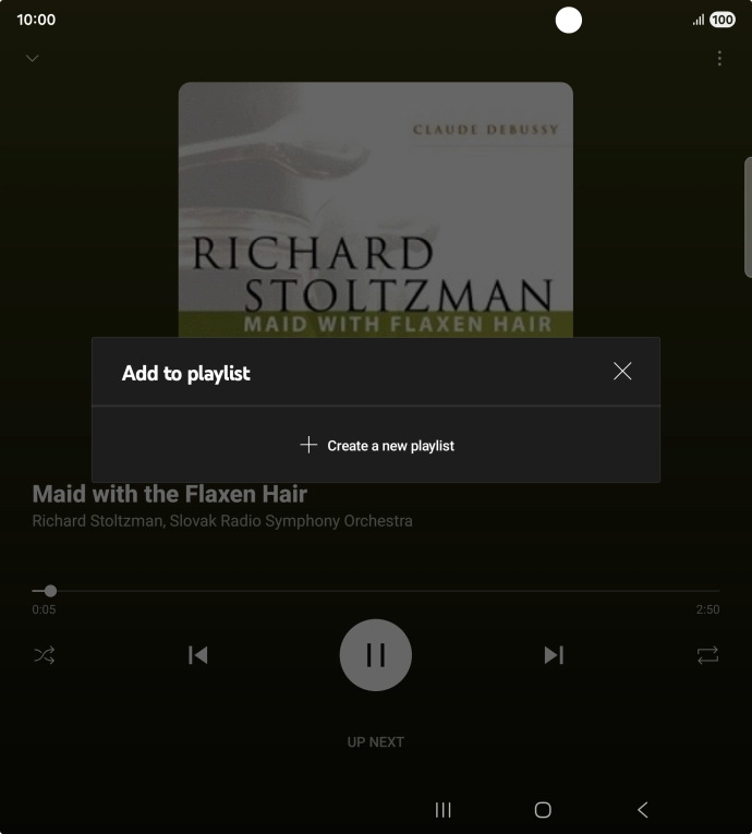 Press Create a new playlist.