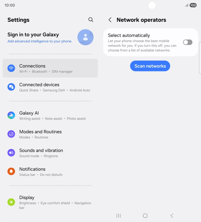 Press the indicator next to Press the indicator next to