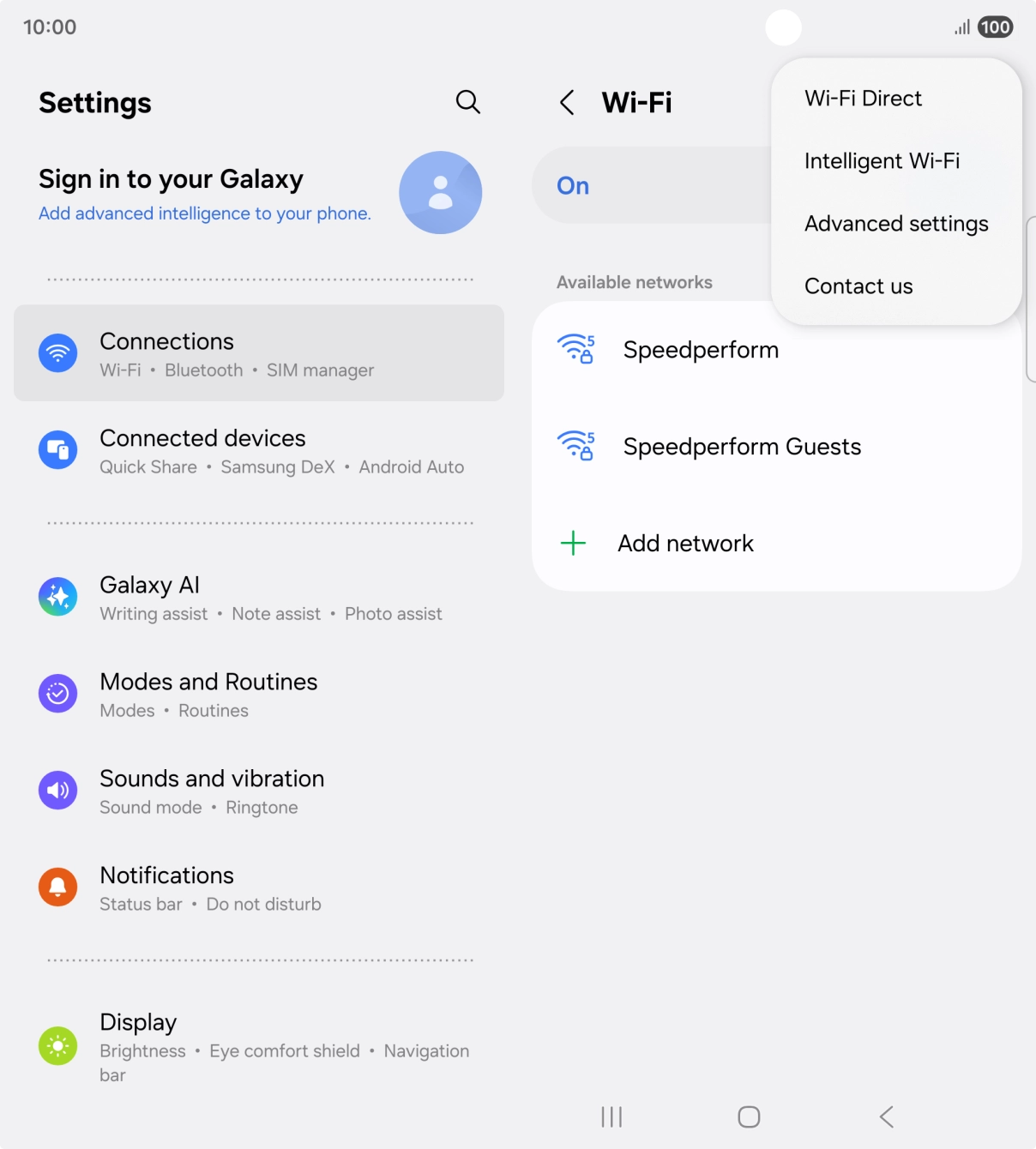Press Intelligent Wi-Fi. Press Intelligent Wi-Fi.