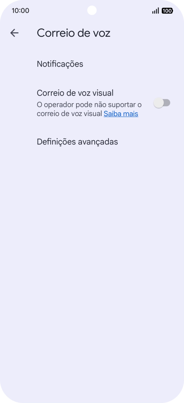 Prima Definições avançadas.