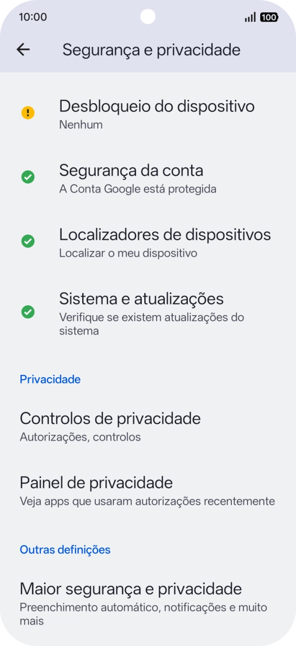 Prima Maior segurança e privacidade.