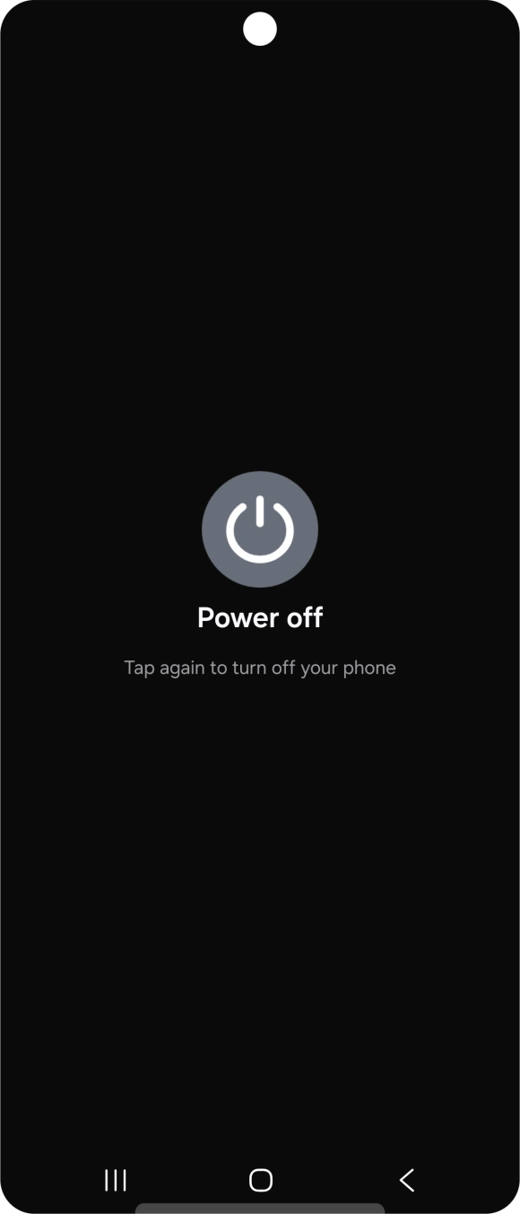 Press Power off.