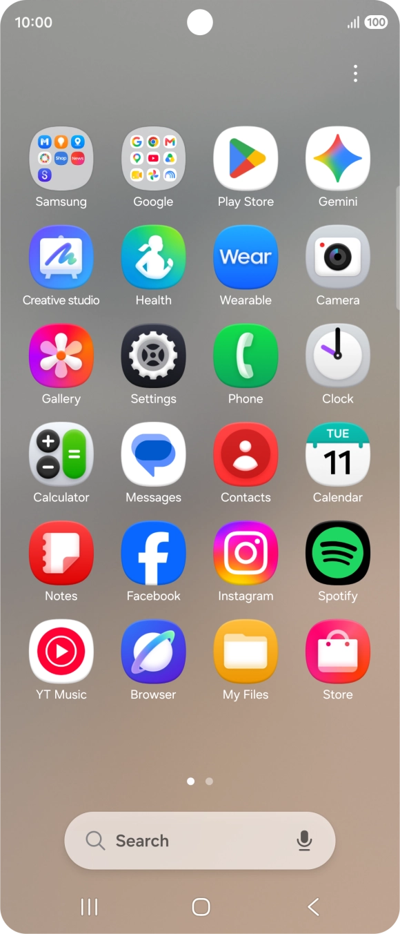 Open a supported app, e.g. Messages.