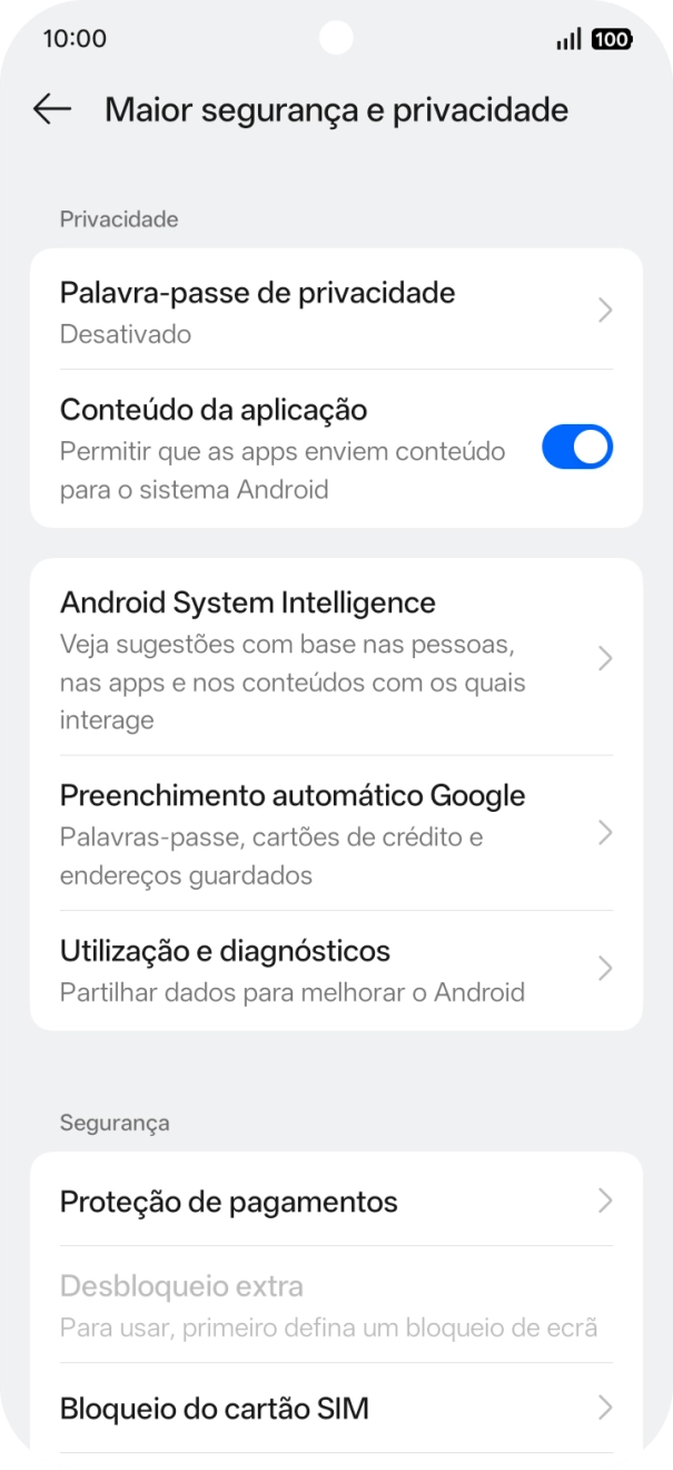 Prima Bloqueio do cartão SIM.