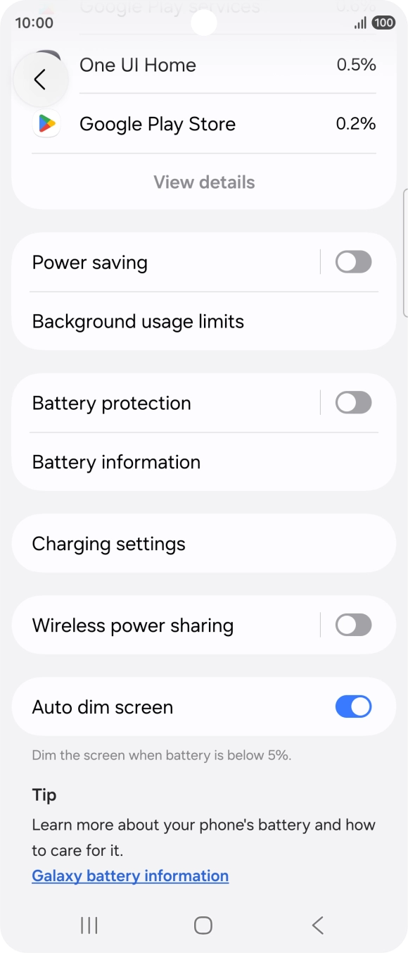 Press Power saving. Press Power saving.