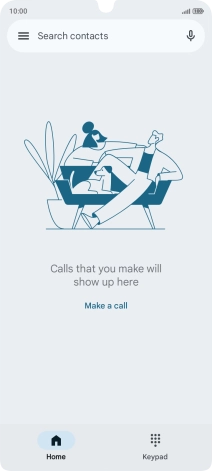 Press the menu icon.