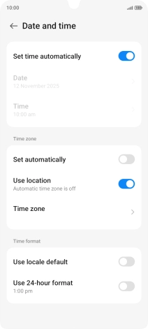 Press the indicator next to 