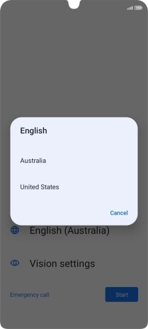Press the required region.