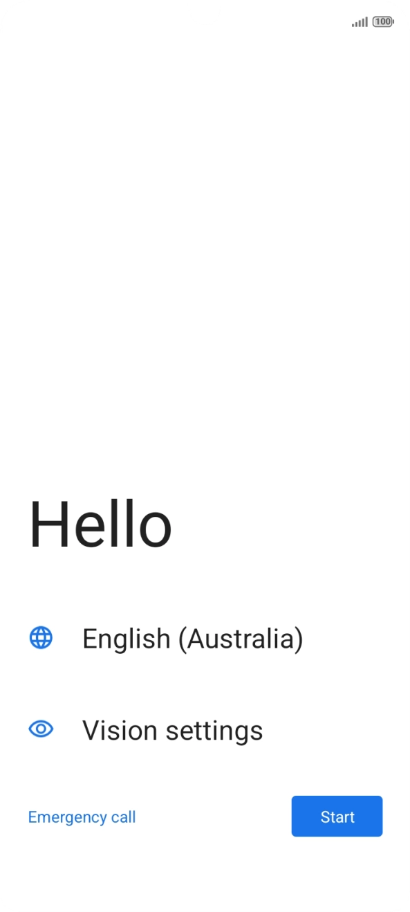 Press the field next to the language icon. Press the field next to the language icon.