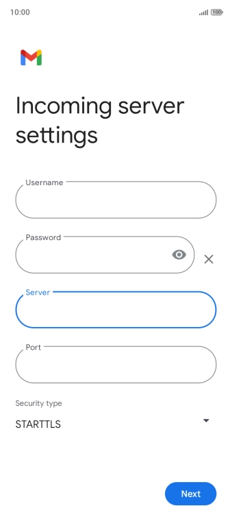 Press the field below 