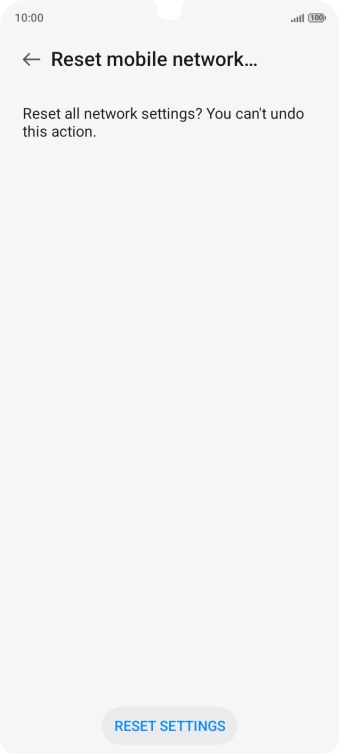 Press RESET SETTINGS.