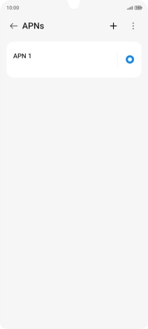 Press the new data connection icon.