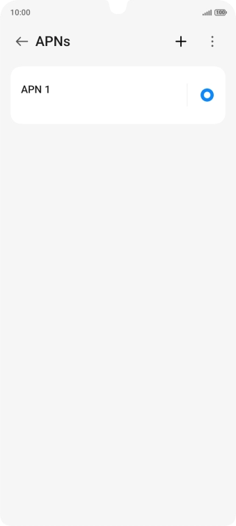 Press the new data connection icon.