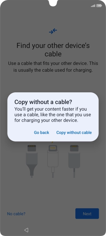 Press Copy without cable.