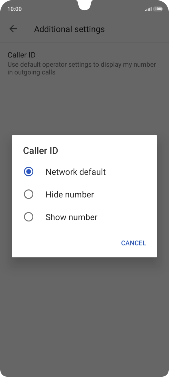 Press Show number to turn on caller identification.