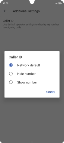 Press Show number to turn on caller identification.
