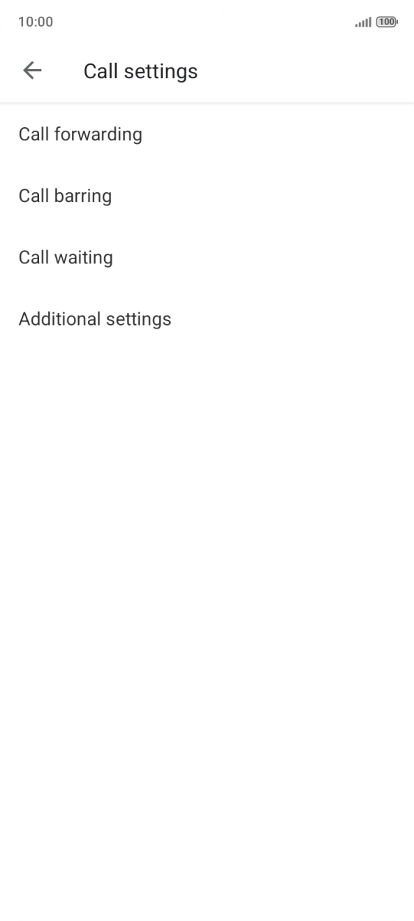 Press Call forwarding.